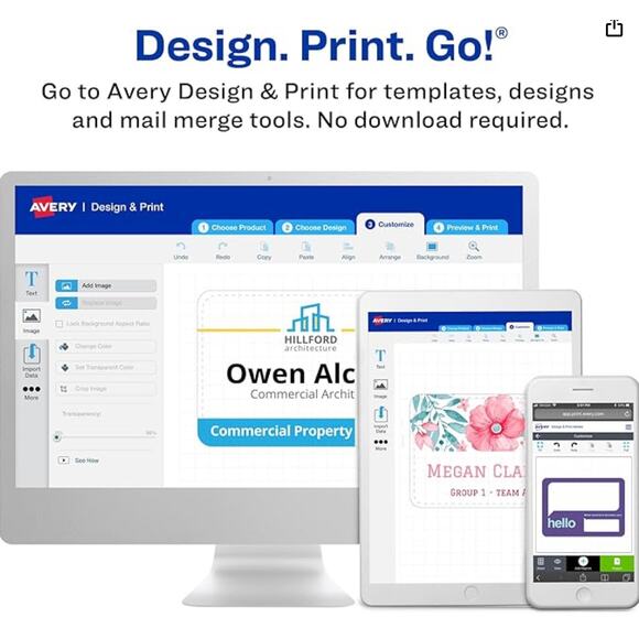 Avery 2923 Heavy Duty Badge Holders, 100 Horizontal ID Badge Holders with Clips - Picture 5 of 5